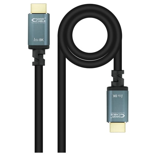 Cabo Nanocabo HDMI 2.1 IRIS 8K Macho para HDMI 2.1 IRIS 8K Macho 2m - Cor Preto - Nanocable 10.15.8002
