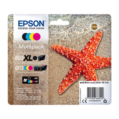 EPSON TINTEIRO PACK 4 CORES 603 XL XP-28xx/3100/21xx/3105/41xx - Epson C13T03A94020