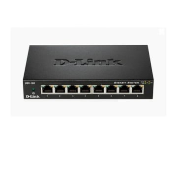 D-Link 8 portas Gigabit 10/100/1000 Mbps Switch - D-Link DGS-108