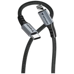 VERBATIM CABO USB-C 60W PARA LIGHTNING 480MBPS NYLON BLACK 1.20MT - Verbatim 31844