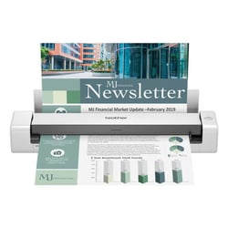 Scanner portátil de documentos A4 a cores com frente e verso - Brother DS-740D