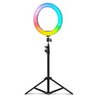 Mars Gaming MGRING Anel de luz USB ARGB com tripé até 150cm - 35 modos de iluminação ARGB - 1200lm - Controlo remoto - Cabo de 1,80m - Mars Gaming MGRING