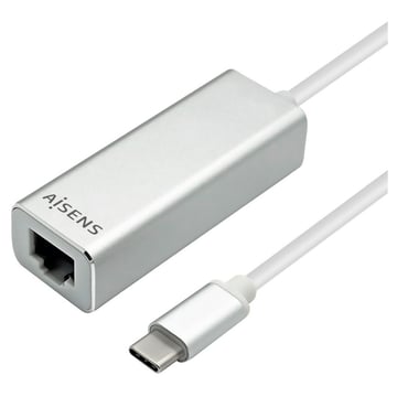 Aisens USB3.1 GEN1 USB-C para Gigabit Ethernet 10/100/1000 Mbps Conversor - Preto - Aisens A109-0341