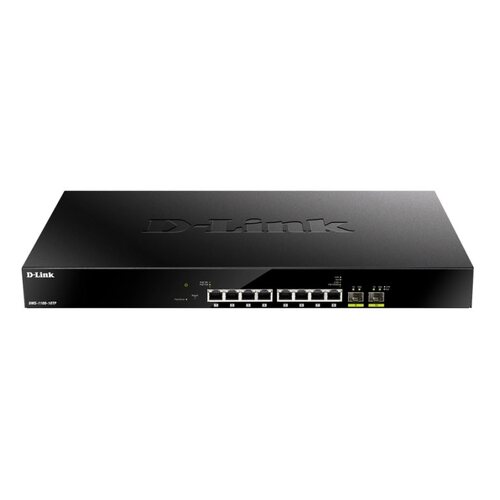 D-Link Semi-Manageable Switch 8 Portas 2.5G + 2 Portas 10G/1G PoE - D-Link DMS-1100-10TP