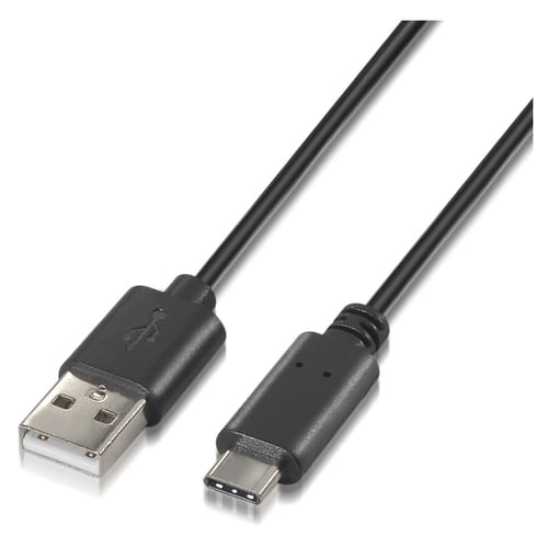 Cabo Aisens USB Tipo C para USB A 2.0 - Carregamento Rápido - 0,5 m - Preto - Aisens A107-0050