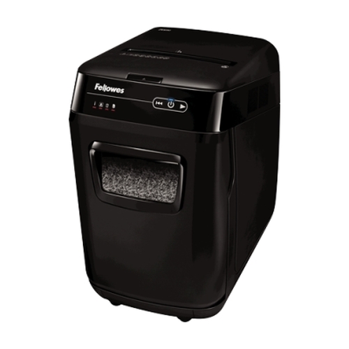 Fellowes AutoMax 200M Fragmentadora de papel automática com micro-corte - Alimentação automática de 200 folhas - Ranhura manual para 10 folhas - 32L - Fellowes 165210