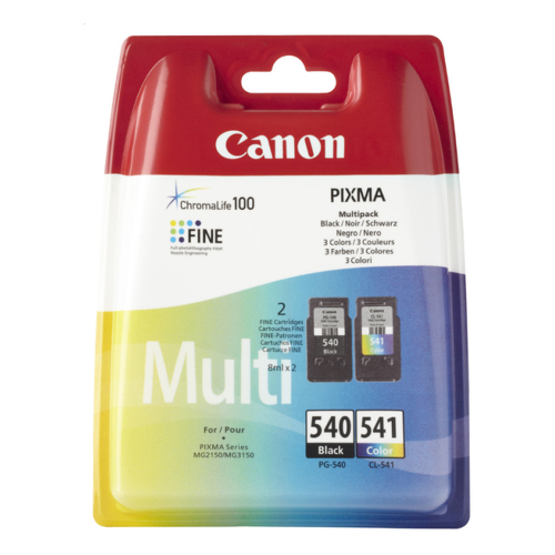Tinteiro CANON PG-540/CL-541 Preto e Cor Blister - PIXMA MX/MG - Canon 5225B007