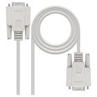 Cabo de modem serial nanocabo DB9 fêmea para DB9 fêmea 1,80m - cor bege - Nanocable 10.14.0602