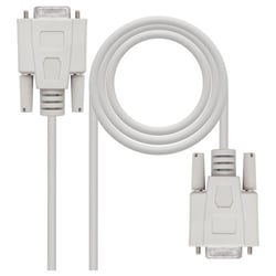 Cabo de modem serial nanocabo DB9 fêmea para DB9 fêmea 1,80m - cor bege - Nanocable 10.14.0602