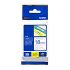 Fita laminada. Texto azul sobre fundo branco. Largura: 18 mm. Comprimento: 8 m - Brother TZe243