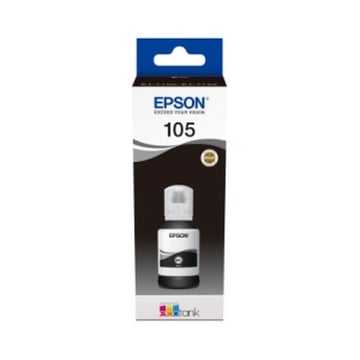 Frasco de tinta pigmentada original preto Epson 105 - C13T00Q140 - Epson C13T00Q140