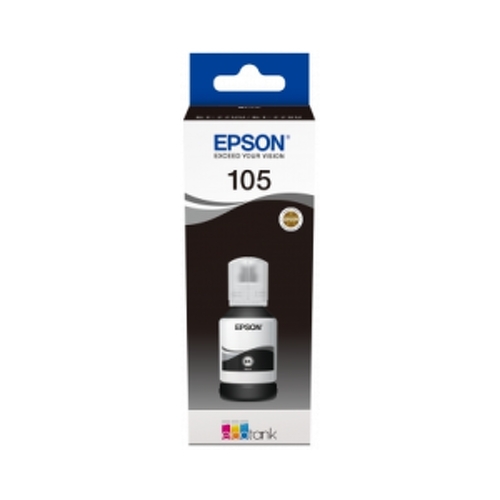 Frasco de tinta pigmentada original preto Epson 105 - C13T00Q140 - Epson C13T00Q140