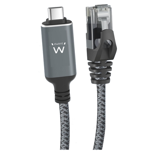 Ewent Cabo Adaptador de USB-C para RJ45 2MT - Ewent EC2002