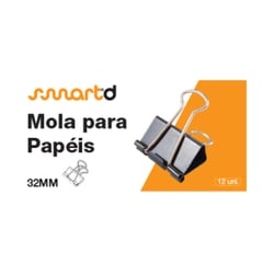 Molas para Papeis 32mm SmartD Cx 12un - SmartD SMD2032