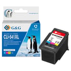 Cartucho de tinta colorido remanufaturado G&G Canon CL541XL - Mostra o nível de tinta - Substitui 5226B001/5226B004/5226B005/5227B001/5227B004/5227B005 - Canon GG-CL541XL