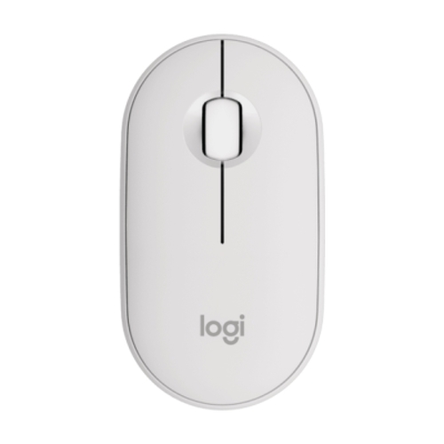 Mouse sem fio USB Logitech Pebble Mouse 2 M350s 1000 dpi - Multidispositivo - Uso ambidestro - Cor branca - Logitech 910-007013