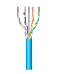 EWENT BOBINE CABO REDE CAT6 U/FTP AWG23/1 LSZH 50MT AZUL - Ewent IM1222
