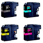 Pack de 4 tinteiros de tinta (BK/CM/Y) - Brother LC121VALBP