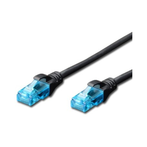 Cabo de rede CAT 5e U/UTP 0.5m preto - Ewent IM1143