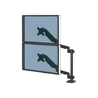 Braço vertical duplo para monitor Fellowes Platinum Series - Até 27" e 8kg - 2 portas USB - Sistema de gestão de cabos - Preto - Fellowes 8043401