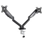 Suporte de secretária Tooq para ecrã - Rotação de 180º - Inclinação - 2 braços 17-32 - Preto - Tooq 231902