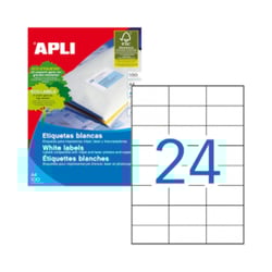 Etiquetas 070x037mm 100Fls 01273 Apli 2400un - APLI APL01273