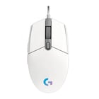 Logitech G203 Lightsync USB Mouse 8000dpi - 5 botões programáveis - Iluminação RGB Lightsync - Uso com a mão direita - Cabo de 2,10 m - Branco - Logitech 910-005797