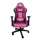 Cadeira para jogos Cromad Raptor Legendary Series - Ajustável em altura com pistão de gás de classe 2 - Reclinador de 180° - Almofadas lombar e cervical - Rodas de nylon de 60 mm - Iluminação RGB - Cor violeta - Cromad 304527