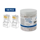 EWENT PACK 100 FICHAS MODULARES RJ45 CAT6 U/UTP AWG23-26 CONTACTO BANHADOS OURO - Ewent IM1206