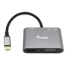 Adaptador multifuncional 5 em 1 USB-C Equip com 1x USB-A 3.0, 1x USB-C PD, 1x HDMI, 1x RJ45, 1x AUX - Caixa de alumínio - Comprimento do cabo 0,15 m - Equip 133483
