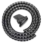 Organizador de Cabos Espirais Aisens 25mm - 1,0m - Cor Preto - Aisens A151-0406