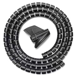 Organizador de Cabos Espirais Aisens 25mm - 1,0m - Cor Preto - Aisens A151-0406