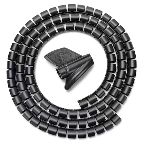 Organizador de Cabos Espirais Aisens 25mm - 1,0m - Cor Preto - Aisens A151-0406