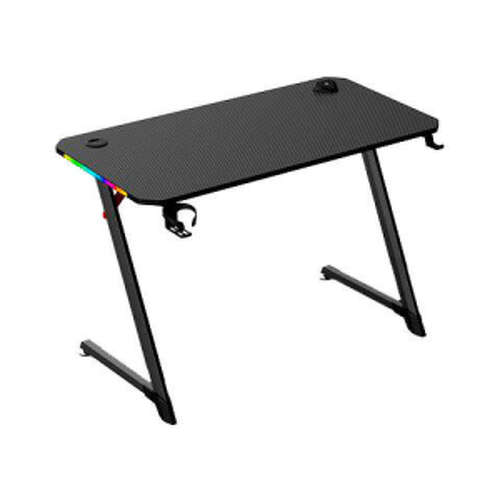 Mesa Gaming Muvip PRO1700 com laminado de fibra de carbono - Luz RGB - Suporte para copos e gancho para auscultadores - Muvip MV0447