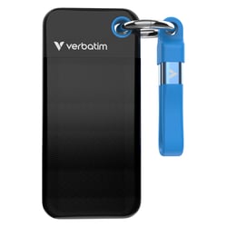 Verbatim SSD Externo Pocket 128GB USB-C Black/ Blue - Verbatim 32433