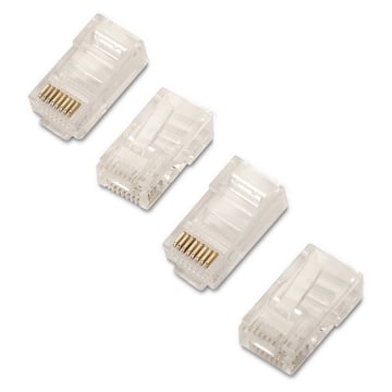 Aisens Pack de 100 Conectores RJ45 8 Fios Cat.5e AWG24 - Cor Transparente - Aisens A138-0292