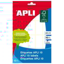 Apli 10 Branco 19.0 x 40.0mm 10 folhas - APLI 207596