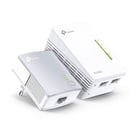 TP-LINK AV600 POWERLINE UNIVERSAL WI-FI RANGE EXTENDER 2 ETHERNET PORTS NETWORK - TP-Link TL-WPA4221 KIT