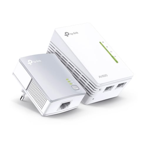TP-LINK AV600 POWERLINE UNIVERSAL WI-FI RANGE EXTENDER 2 ETHERNET PORTS NETWORK - TP-Link TL-WPA4221 KIT