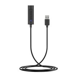 Adaptador áudio USB-A macho para cabo de 3,5 mm - Controlo de volume - Cabo de 0,46 m - Equip 245321