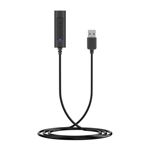 Adaptador áudio USB-A macho para cabo de 3,5 mm - Controlo de volume - Cabo de 0,46 m - Equip 245321