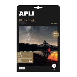 Apli Papel Fotografico Photobright A4 280g 25 Hojas - APLI 04458