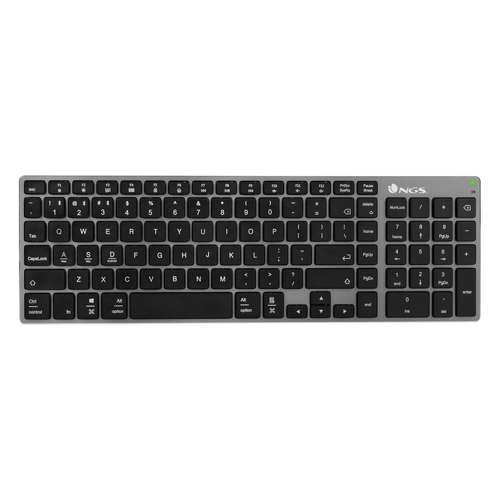 Teclado multi-dispositivo NGS Fortune-BT USB Bluetooth sem fios - Silencioso - Teclas tipo X - Bateria recarregável - NGS FORTUNE-BT