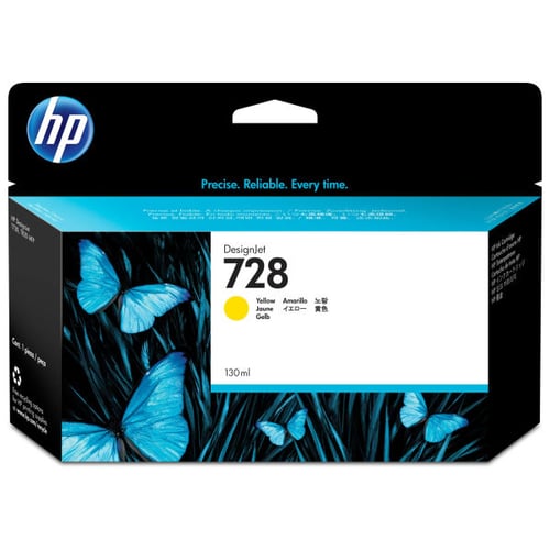 HP Tinteiro DesignJet 728 Amarelo de 130 ml - F9J65A