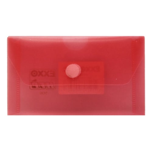 Bolsa Envelope 105x65mm Fecho Velcro Plástico Vermelho - Outras 1003882