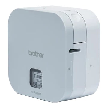 Rotuladora eletrónica portátil com conexão Bluetooth. Não inclui adaptador de corrente. Cor branco - Brother PT-P300BT-Cube