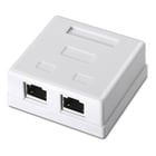 Aisens Surface Rosette RJ45 Cat.6 FTP 2 soquetes - cor branca - Aisens A139-0304
