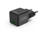 Carregador USB-C 20W Super Mini-Charger Preto - Hama HAM201984