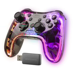 Comando MARS GAMING MGP-24 WIRELESS, 2.4G PRO NO-LAG, NEON RGB, PC, MAC, PS3, PS4, PS5, ANDROID, RPI - Mars Gaming MGP24