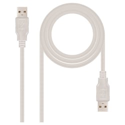 Cabo nanocabo USB-A 2.0 macho para USB-A macho 1m - Nanocable 10.01.0302